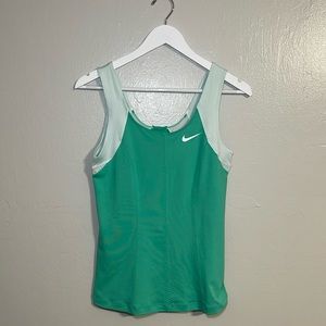 Nike Women’s M Dri Fit Tennis Tank Color Block Sleeveless Workout Lounge Top